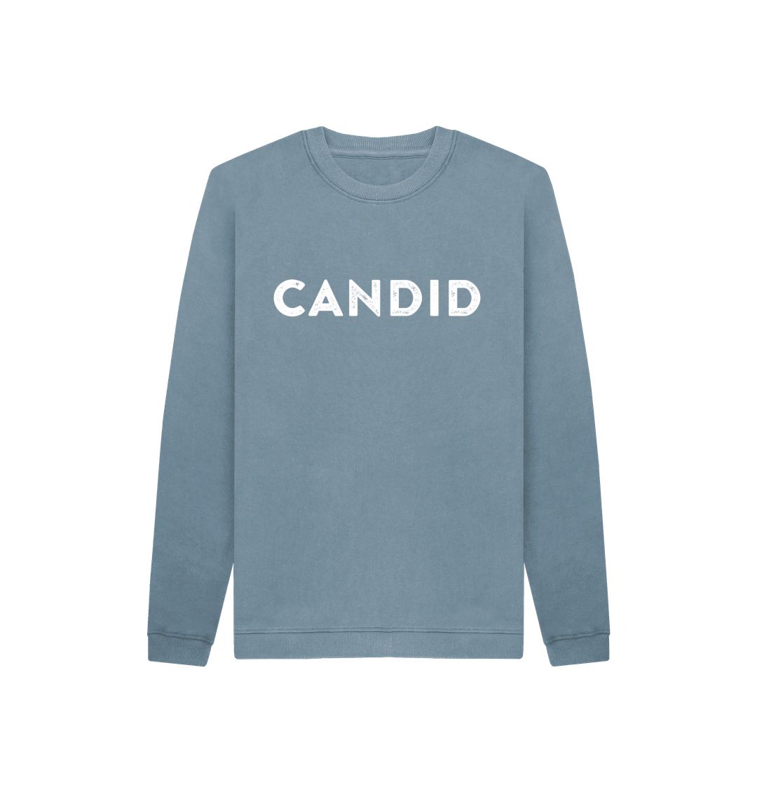 Stone Blue Candid Kids Sweatshirt