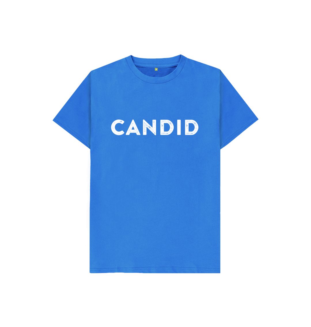 Bright Blue Candid Kids T-Shirt